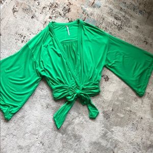 Free People Cropped Wrap Top